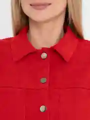 Красный костюм вельветовый