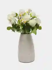 Белый искусственные цветы, букет Розы и ромашки
