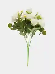 Белый искусственные цветы, букет Розы и ромашки