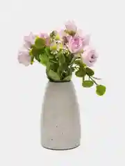 Фиолетовый искусственные цветы, букет Розы и ромашки