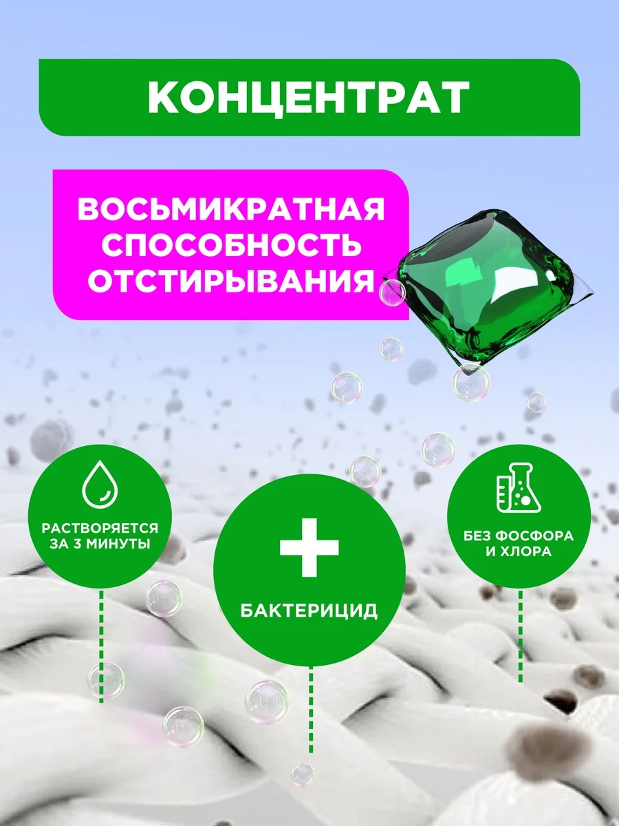 Liby Капсулы для стирки 3в1 Антибактериальные, 104 шт