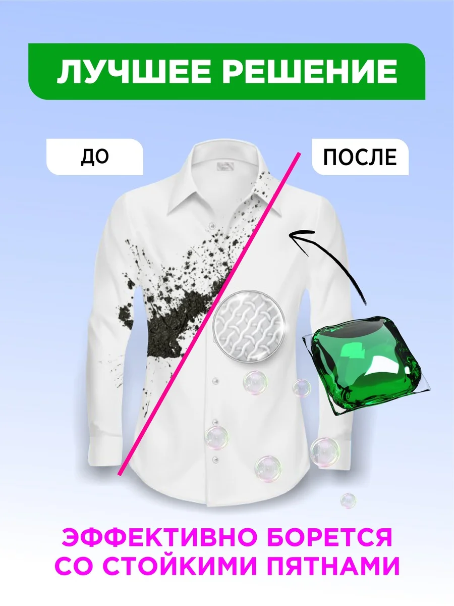 Liby Капсулы для стирки 3в1 Антибактериальные, 104 шт