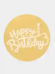 Топпер медальон для украшения торта "Happy birthday"