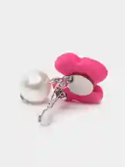 Фиолетовый серьги-клипсы "Бантики", разные цвета