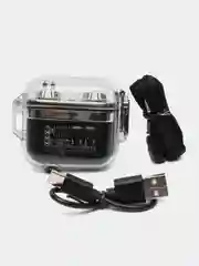 Зажигалка электронная с фонариком USB, плазменная спираль