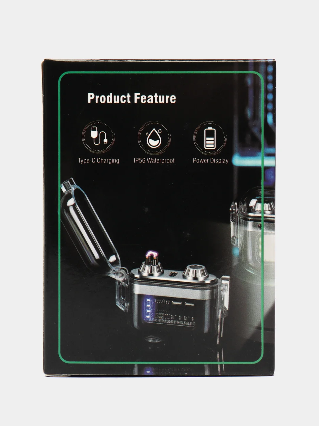 Зажигалка электронная с фонариком USB, плазменная спираль