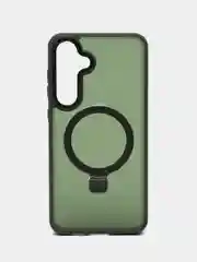 Лесной зеленый чехол для Samsung S24, S24 Plus, S24 Ultra, S23 ultra, S23 Plus, S23 MagSafe с подставкой