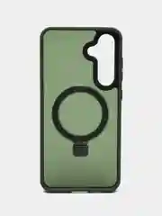 Лесной зеленый чехол для Samsung S24, S24 Plus, S24 Ultra, S23 ultra, S23 Plus, S23 MagSafe с подставкой