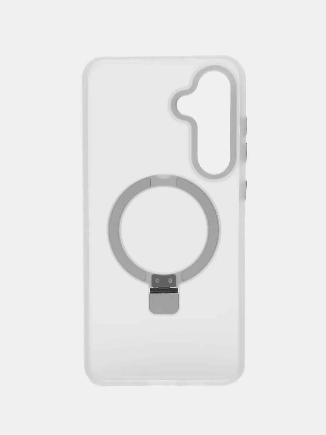Серебряный чехол для Samsung S24, S24 Plus, S24 Ultra, S23 ultra, S23 Plus, S23 MagSafe с подставкой