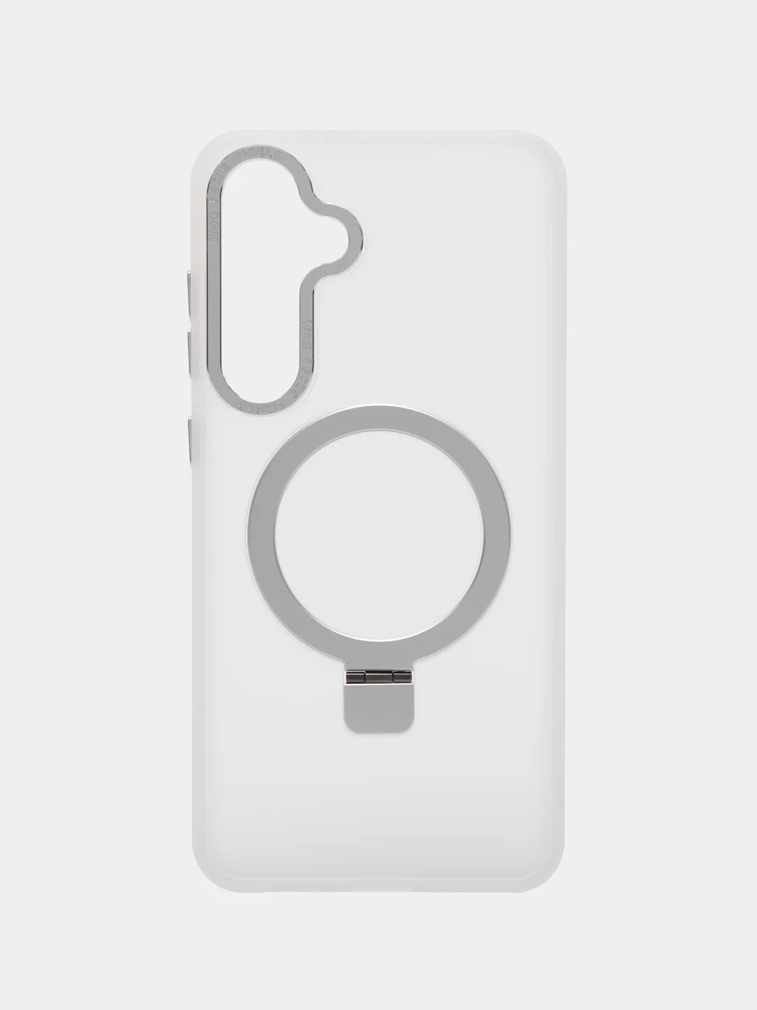 Серебряный чехол для Samsung S24, S24 Plus, S24 Ultra, S23 ultra, S23 Plus, S23 MagSafe с подставкой