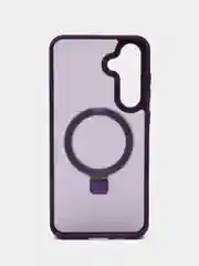 Фиолетовый чехол для Samsung S24, S24 Plus, S24 Ultra, S23 ultra, S23 Plus, S23 MagSafe с подставкой