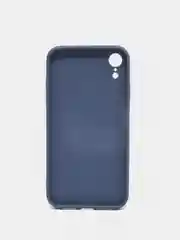 Синий чехол для iPhone XR, силиконовый, со стеклянной панелью