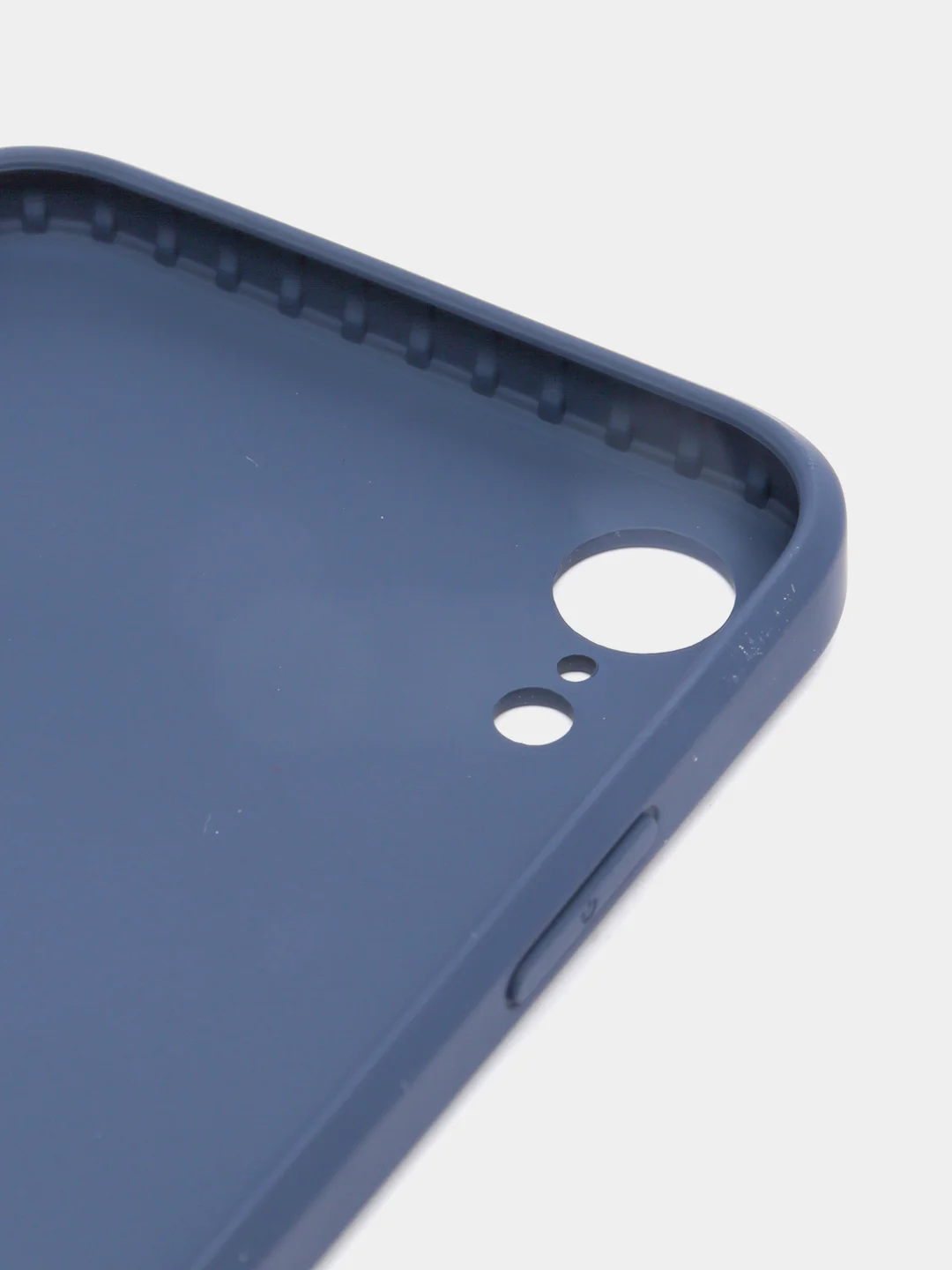 Синий чехол для iPhone XR, силиконовый, со стеклянной панелью