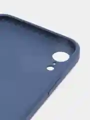 Синий чехол для iPhone XR, силиконовый, со стеклянной панелью