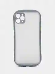 Серый меланж чехол матовый с полукруглыми краями Apple iPhone 12, 12Pro, 12mini, 11, 11Pro, 11ProMax