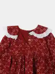 Бордовый платье фланелевое для девочки