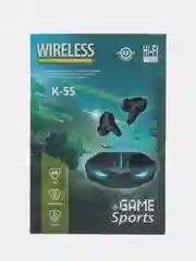 Черный беспроводные игровые наушники Bluetooth K55, с шумоподавлением