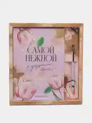 Золотой набор подарочный/ праздничный/ женский: ежедневник/планнинг, ручка/мыльные розы