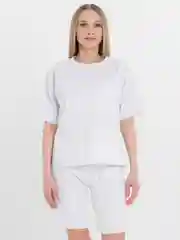 Белый комплект спортивный футболка и шорты