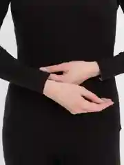 Черный термобелье женское, утепленное, комплект