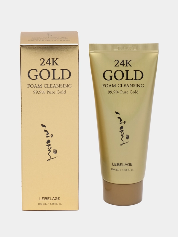 Пенка для лица очищающая с 24К золотом LEBELAGE CLEANSING FOAM 100ml