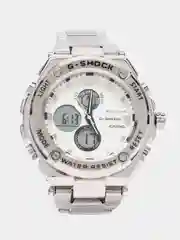 Молочный часы мужские Casio G-Shock, стальные