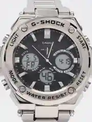 Серебряный часы мужские Casio G-Shock, стальные