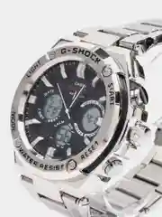 Серебряный часы мужские Casio G-Shock, стальные