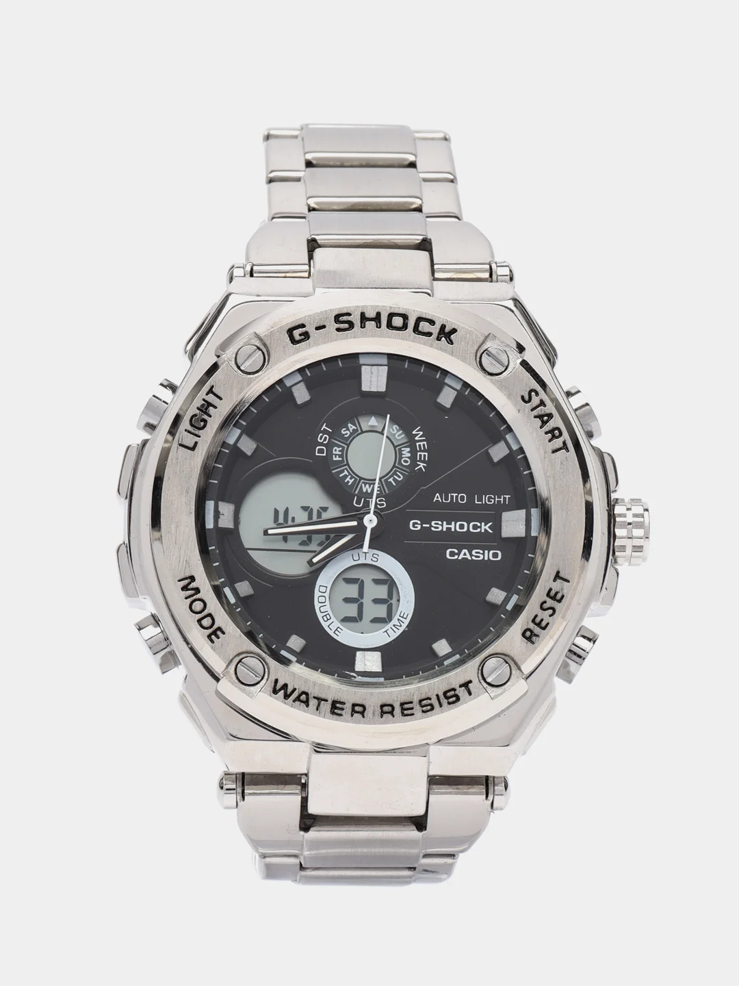 Серый часы мужские Casio G-Shock, стальные