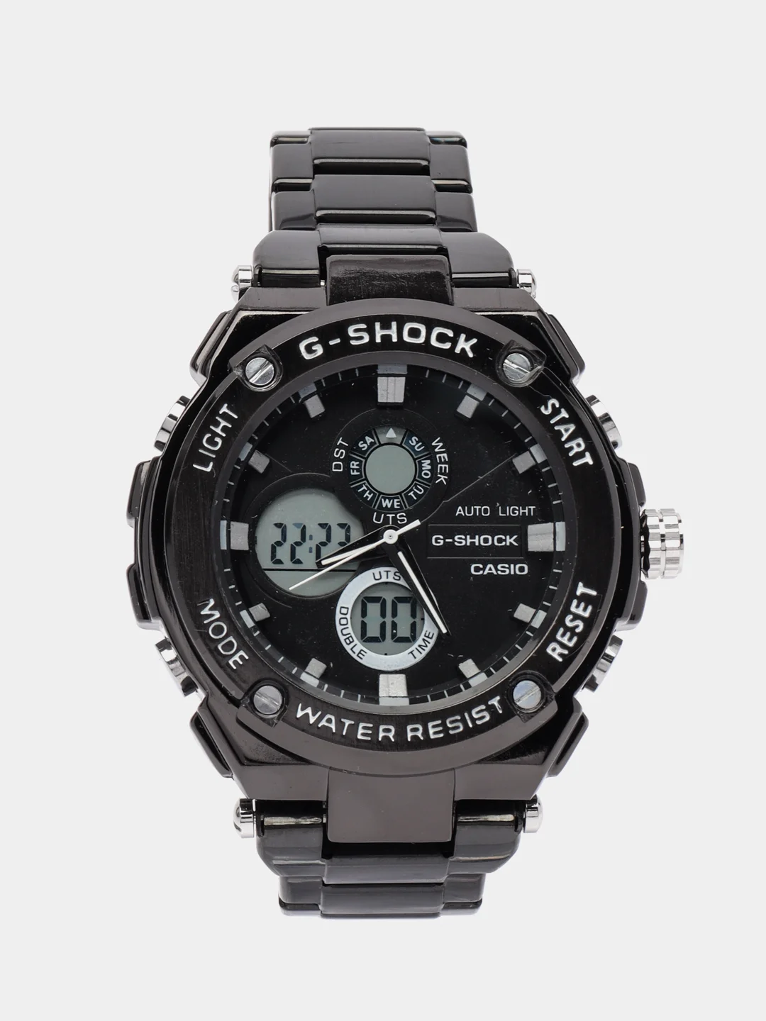 Хром часы мужские Casio G-Shock, стальные