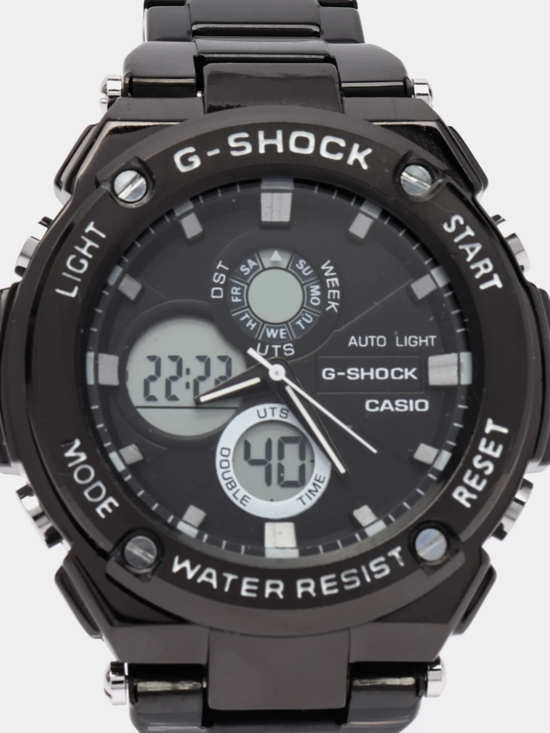 Хром часы мужские Casio G-Shock, стальные
