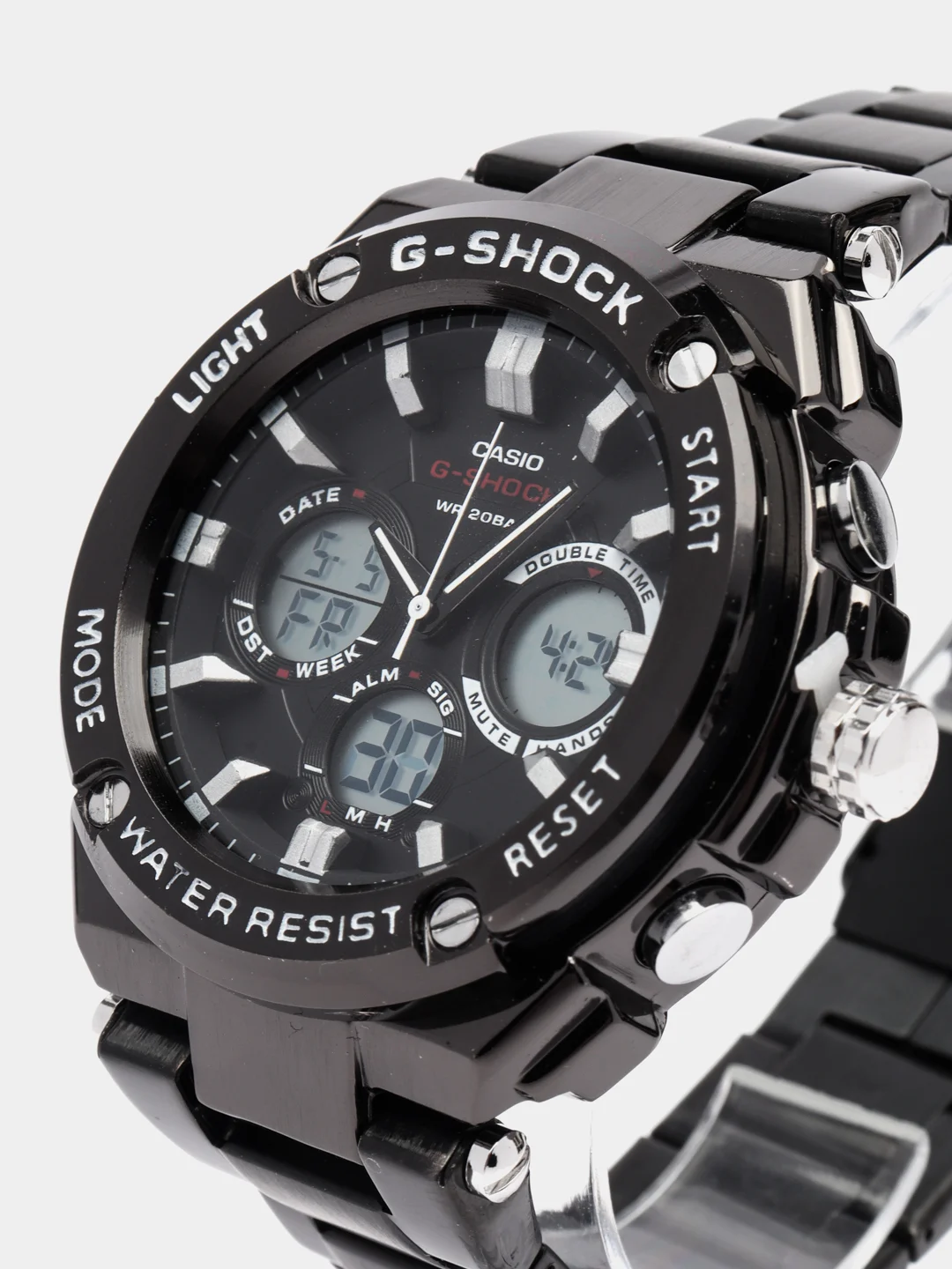 Хром часы мужские Casio G-Shock, стальные