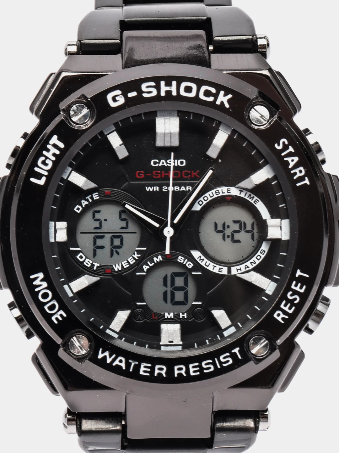 Хром часы мужские Casio G-Shock, стальные