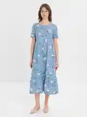 Женское хлопкое платье, длинное
