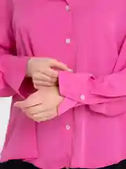 Синий рубашка женская, однотонная