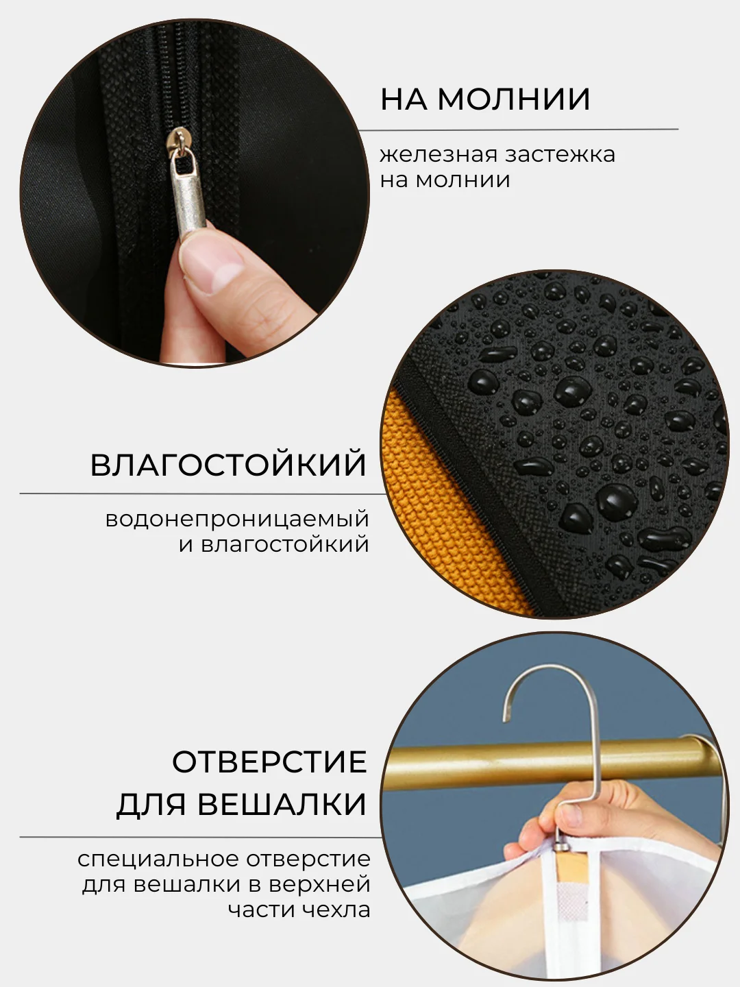 Чехол для одежды на молнии