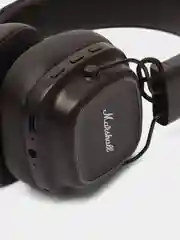 Коричневый беспроводные полноразмерные блютус наушники Marshall Major IV - с микрофоном, AUX и LED