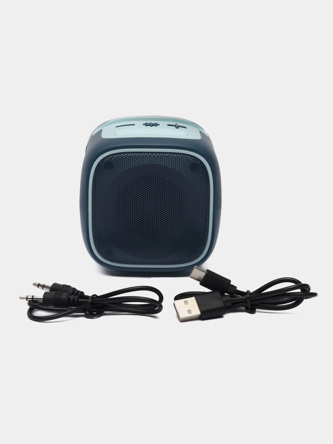 Голубой портативная Bluetooth колонка с подсветкой