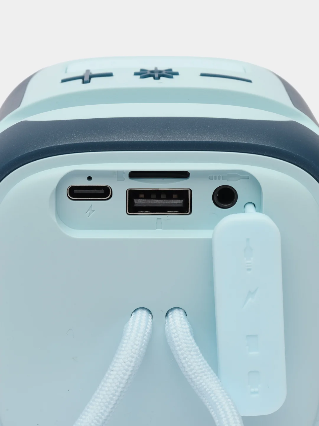 Голубой портативная Bluetooth колонка с подсветкой