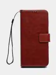 Багровый чехол-книжка с магнитной застежкой для Samsung Galaxy S24+ (Самсунг Галакси С24 Плюс)