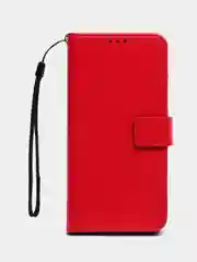 Красный чехол-книжка с магнитной застежкой для Samsung Galaxy S24+ (Самсунг Галакси С24 Плюс)