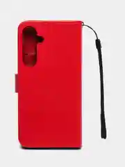 Красный чехол-книжка с магнитной застежкой для Samsung Galaxy S24+ (Самсунг Галакси С24 Плюс)