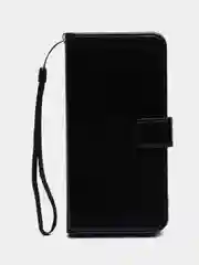 Черный чехол-книжка с магнитной застежкой для Samsung Galaxy S24+ (Самсунг Галакси С24 Плюс)