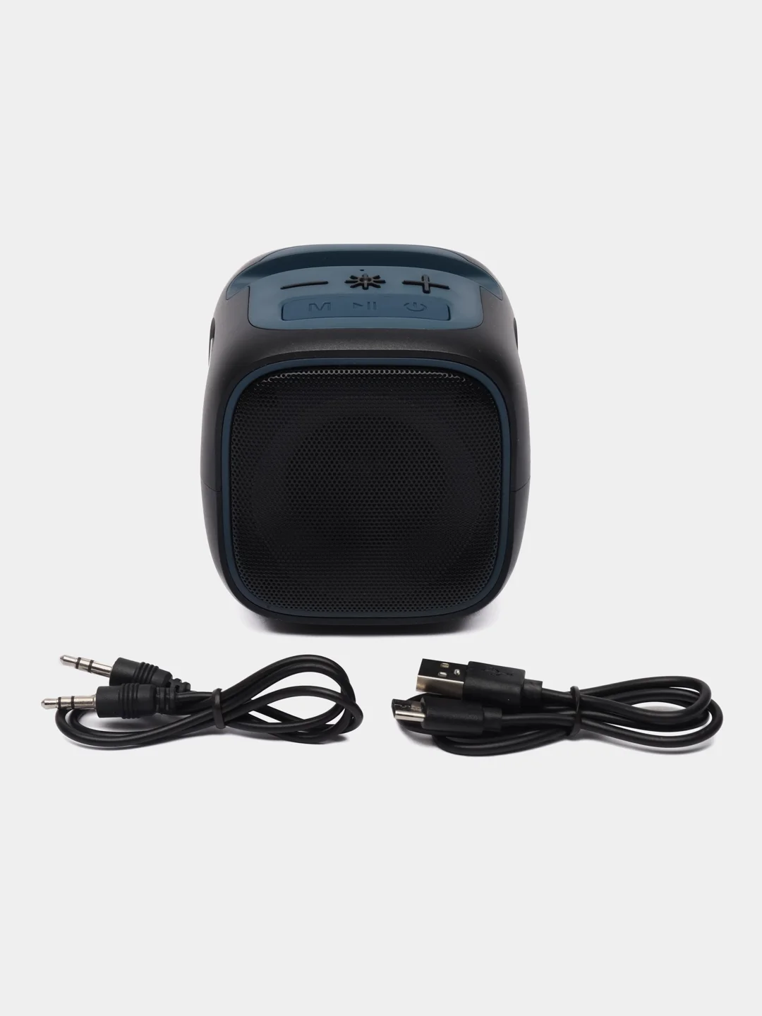 Черный портативная Bluetooth колонка с подсветкой