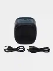 Черный портативная Bluetooth колонка с подсветкой