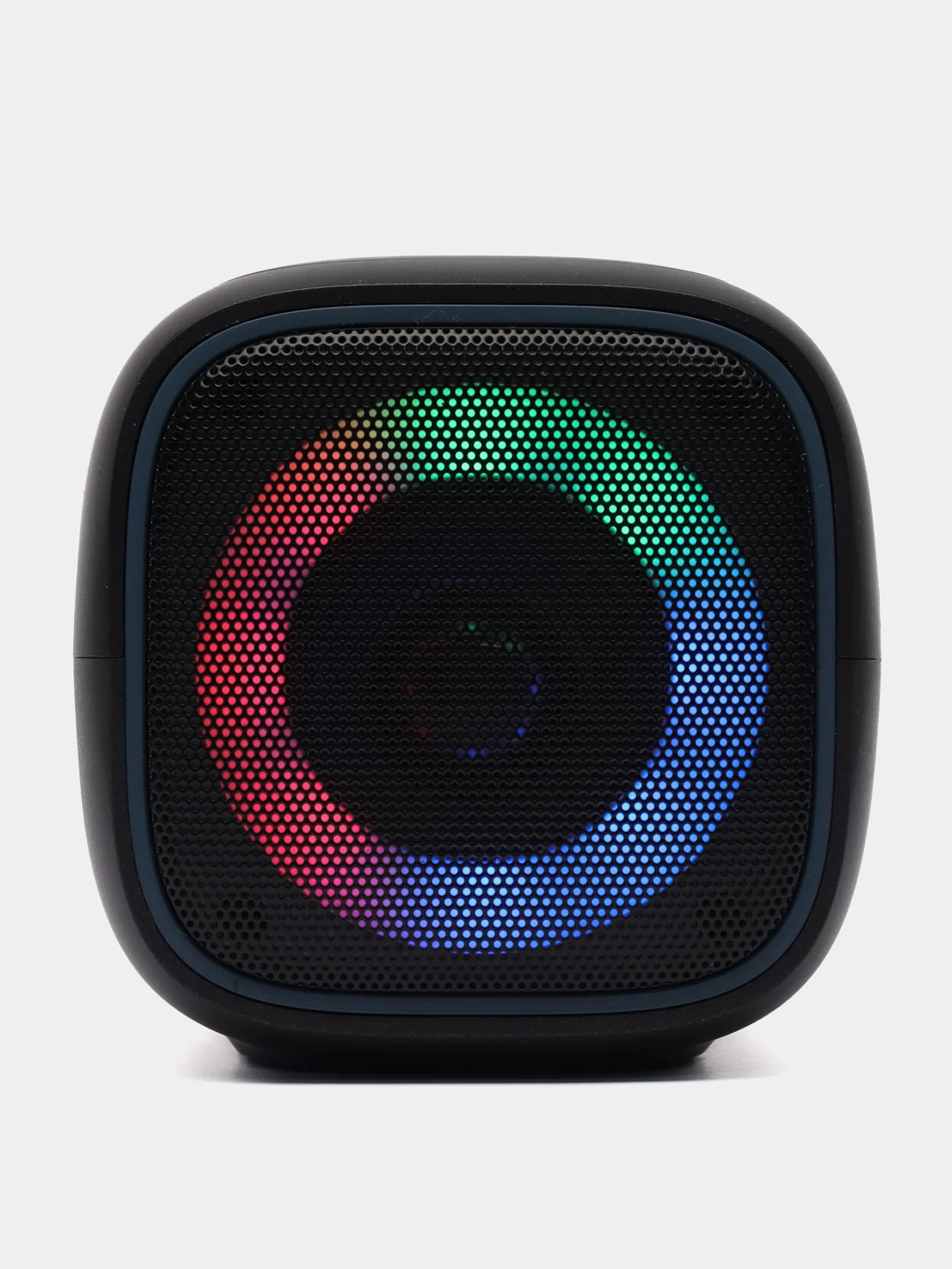 Черный портативная Bluetooth колонка с подсветкой