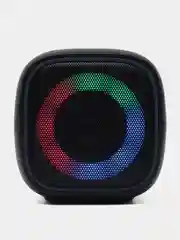 Черный портативная Bluetooth колонка с подсветкой