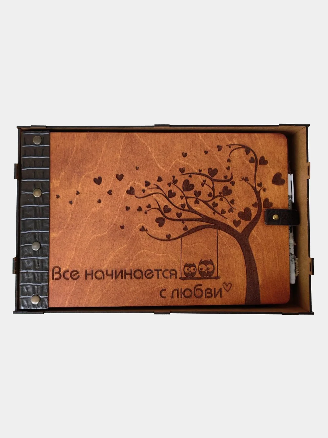 Коричневый фотоальбом большой а4
