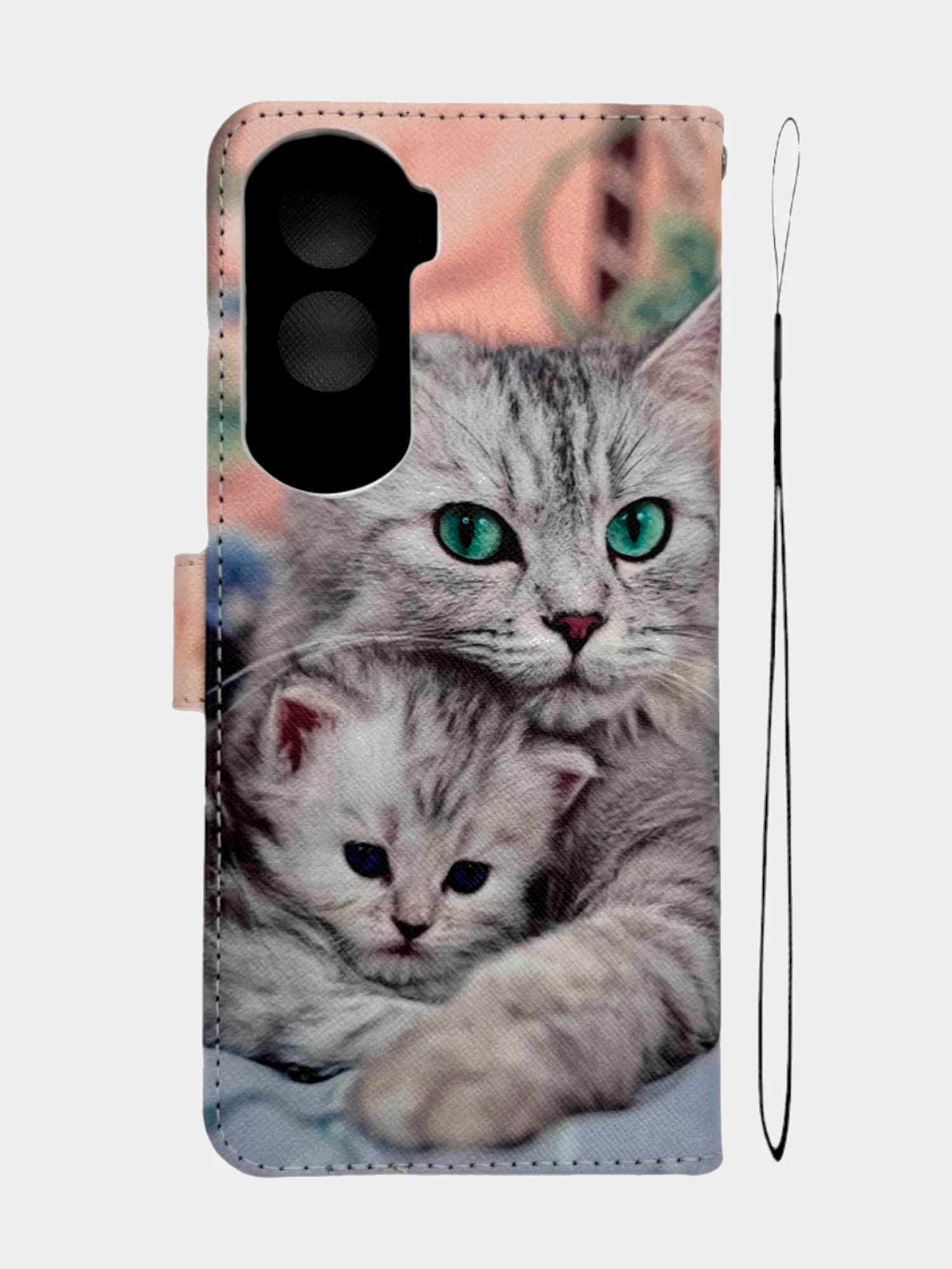 Розовый чехол книжка wallet case для Honor 90 Lite / Хонор 90 Лайт с рисунком