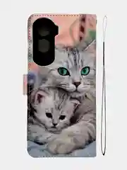 Розовый чехол книжка wallet case для Honor 90 Lite / Хонор 90 Лайт с рисунком